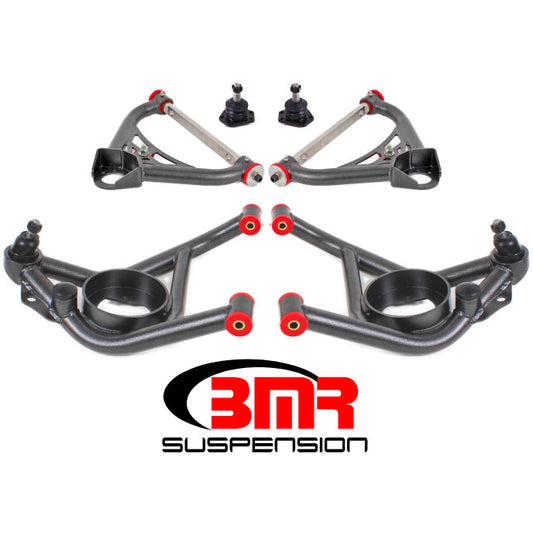 BMR 70-81 2nd Gen F-Body Upper And Lower A-Arm Kit - Black Hammertone BMR Suspension Control Arms