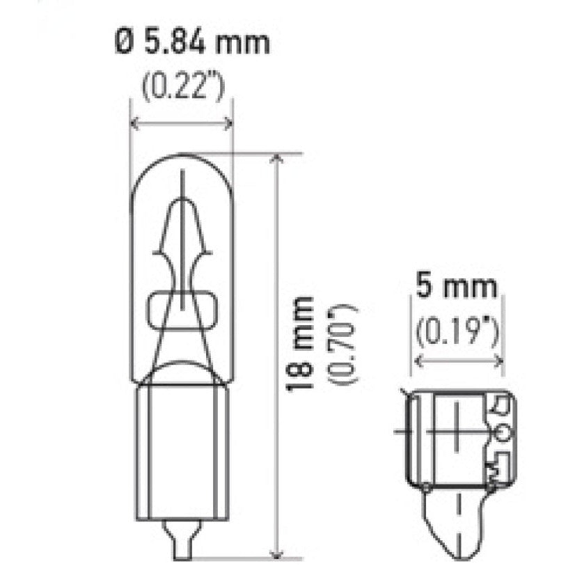 Hella Bulb 37 12V 1.3W W2X4.6d T1.75 Hella Bulbs