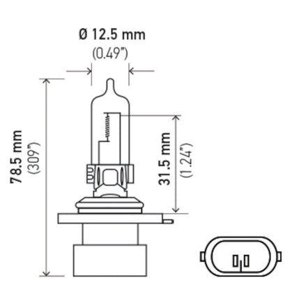 Hella Bulb 9005Xs/Hb3A 12V 65W P20D T4