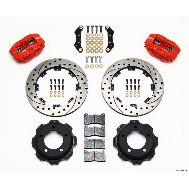 Wilwood Dynapro Rear Kit 12.19in Drill-Red Backdraft Cobra (BMW E36 Based) Wilwood Big Brake Kits