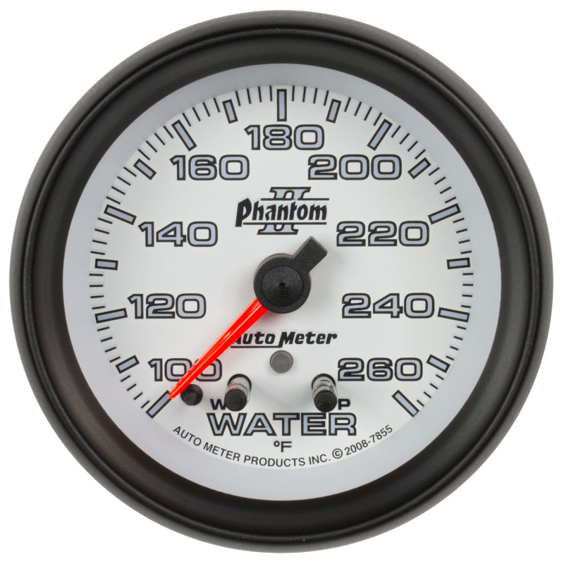 Autometer Phantom II 2-5/8in 260 Degree F Mechanical Water Gauge AutoMeter Gauges