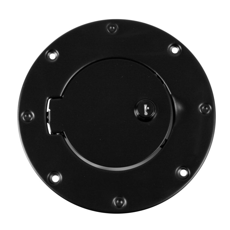 Rugged Ridge 97-06 Jeep Wrangler TJ Black Locking Gas Cap Door Rugged Ridge Fuel Caps