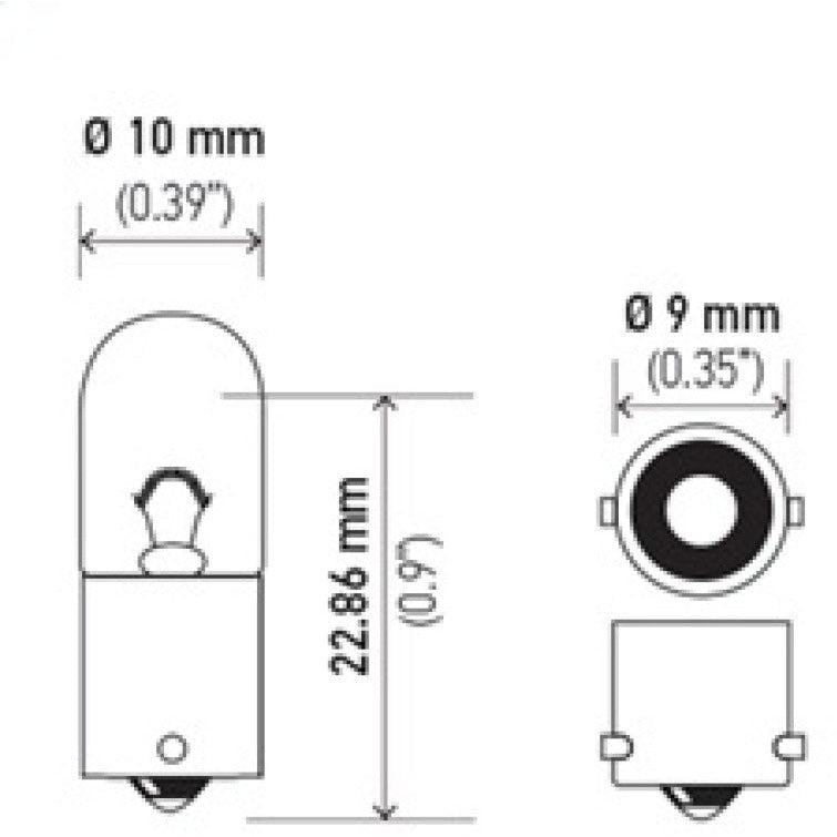 Hella Bulb 3930 24V 4W BA9s T2.75 Hella Bulbs