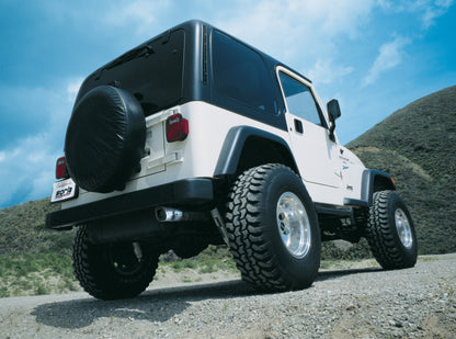 Borla 97-99 Jeep Wrangler 2.5/4.0L w/o Hitch Cat-Back 2.25in Single Sqr Angle Cut Phntm Rear