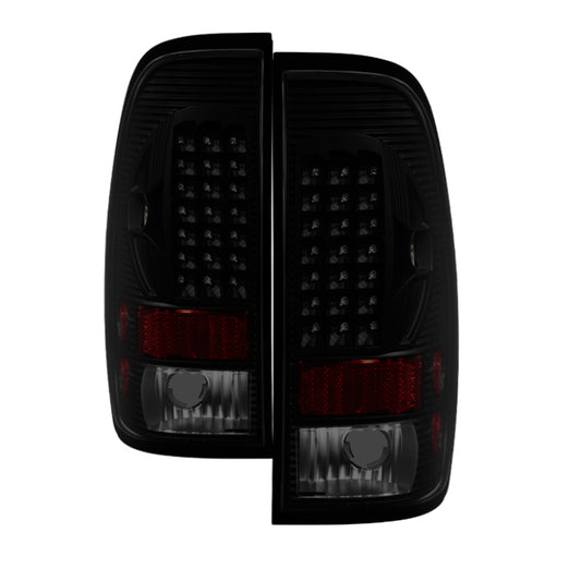 Xtune Ford F250/350/450/550 Super Duty 99-07 LED Tail Lights Black Smoke ALT-ON-FF15097-LED-BSM SPYDER Tail Lights