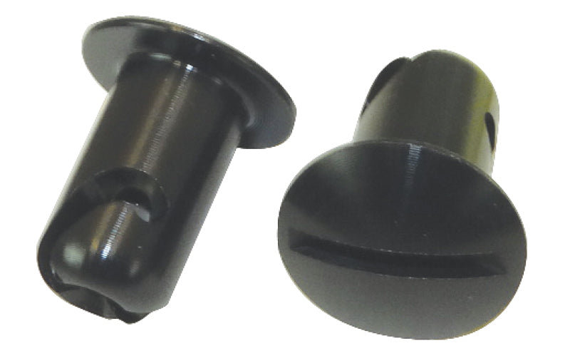 Moroso Quick Fastener - Oval Head - 7/16in x .550in - Aluminum - Black - 10 Pack