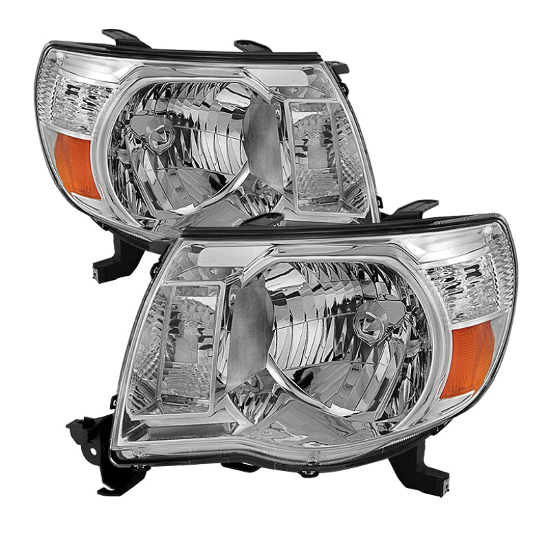 Xtune Toyota Tacoma 05-11 Amber Crystal Headlights Chrome HD-JH-TT05-AM-C SPYDER Headlights