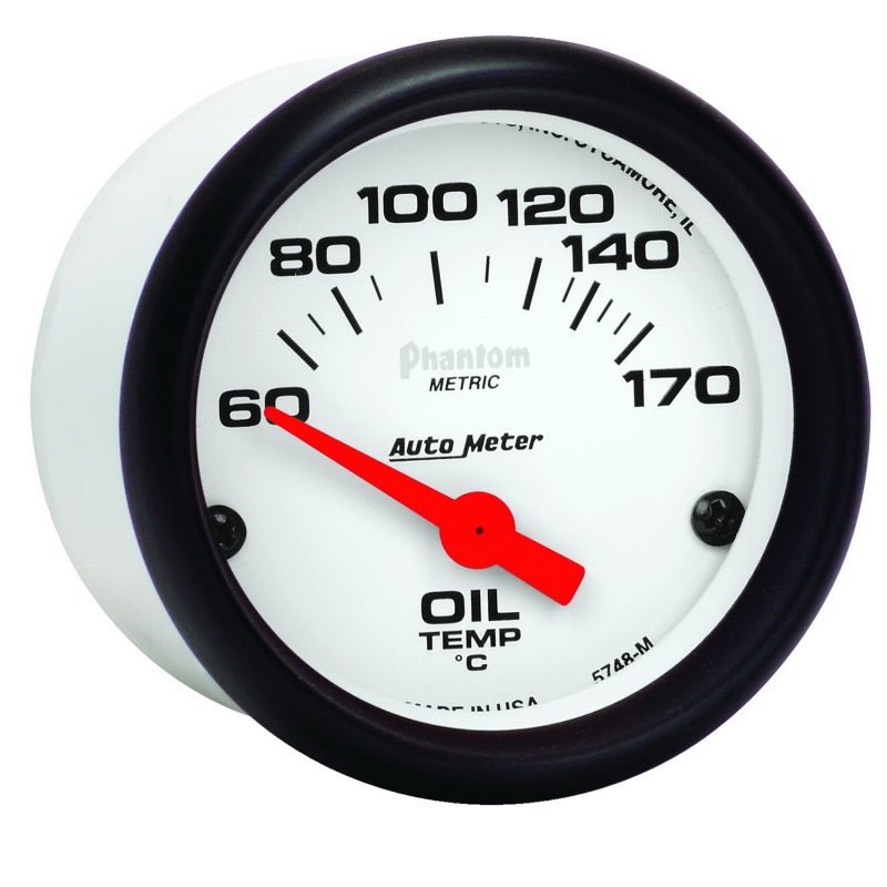 Autometer Phantom 2-1/16in 60-170 Deg F Electronic Oil Temperature Gauge AutoMeter Gauges