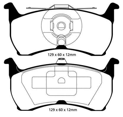 EBC 93-00 Aston Martin Virage 5.3 (PBR Caliper) Redstuff Rear Brake Pads