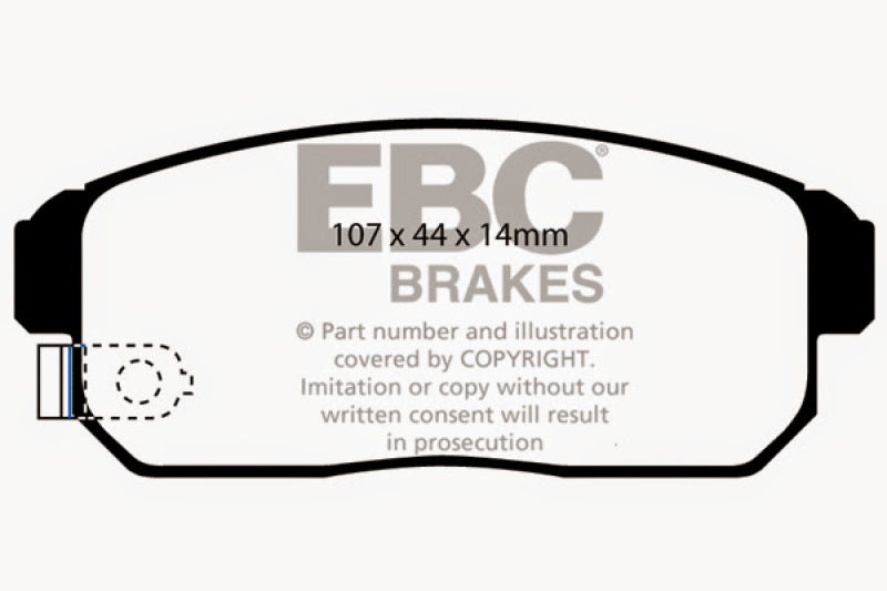 EBC 02-03 Infiniti G20 2.0 Redstuff Rear Brake Pads