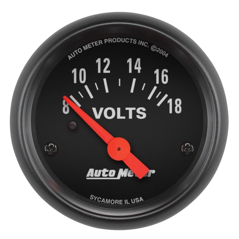 Autometer Z-Series 52mm 8-18 Volts Volmeter Gauge AutoMeter Gauges