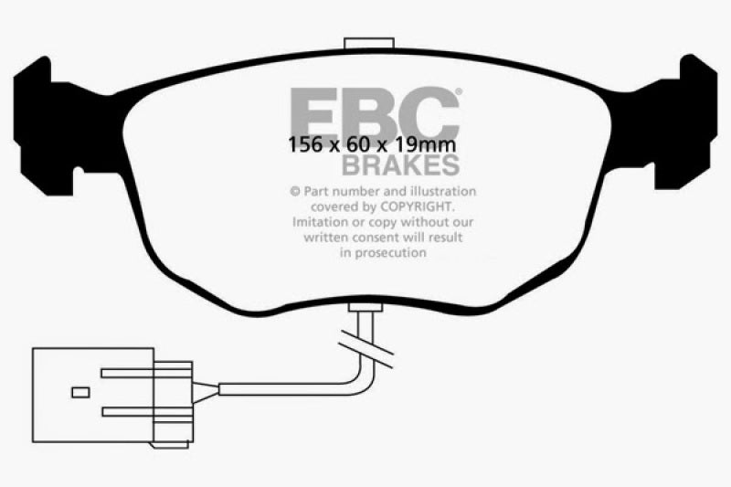 EBC 98-99 Ford Contour 2.5 SVT Greenstuff Front Brake Pads