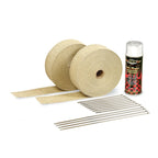 DEI Exhaust Wrap Kit - Tan Wrap and White HT Silicone Coating DEI Exhaust Wrap