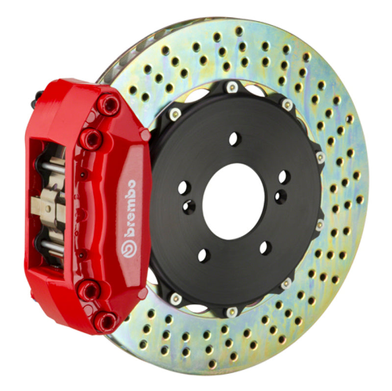 Brembo 02-04 Focus SVT/05-06 Focus Front GT BBK 4 Piston Cast 2pc 328x28 2pc Rotor Drilled-Red