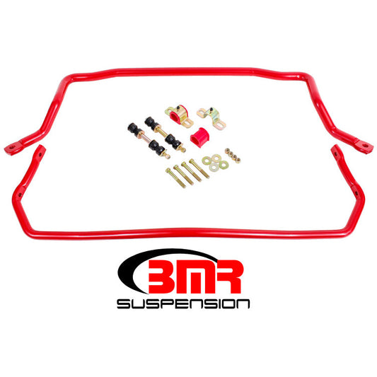 BMR 78-87 G-Body Front & Rear Sway Bar Kit w/ Bushings - Red BMR Suspension Sway Bars