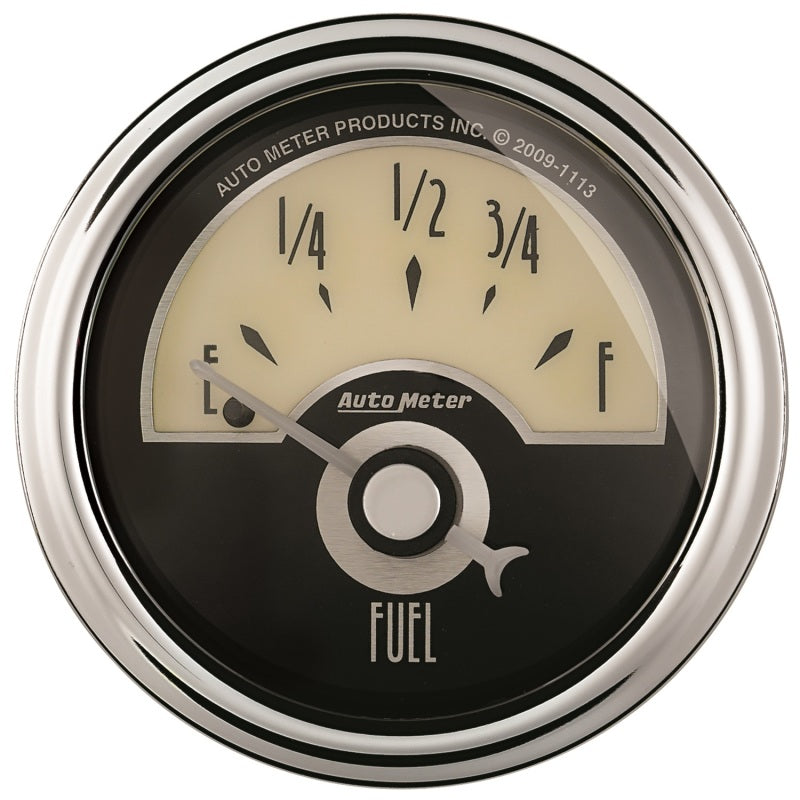 AutoMeter Gauge Fuel Level 2-1/16in. 0 Ohm(e) to 90 Ohm(f) Elec Cruiser Ad AutoMeter Gauges