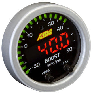 AEM X-Series Boost Pressure -30inHg 60psi Gauge Kit AEM Gauges