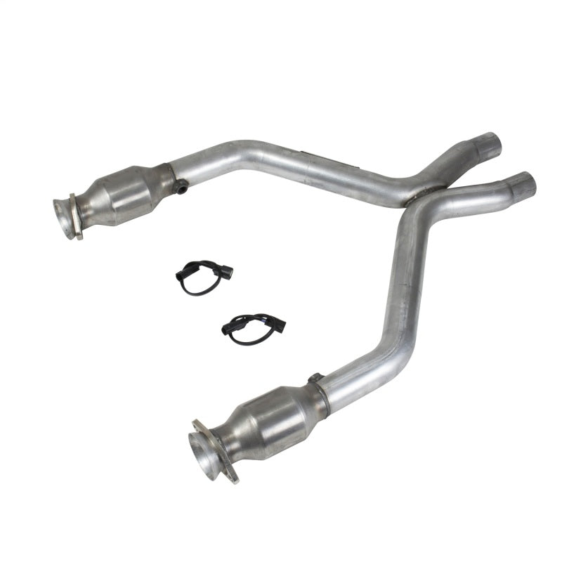 BBK 11-14 Mustang 3.7 V6 Short Mid X Pipe With Catalytic Converters 2-1/2 For BBK Long Tube Headers