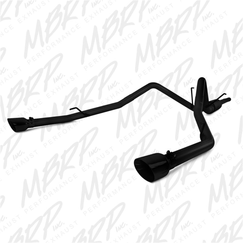 MBRP 09-14 Dodge Ram 1500 5.7L Cat-Back Dual Split Rear (Through Stock Bumper) AL - Black