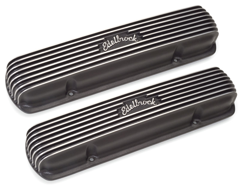 Edelbrock Valve Cover Classic Series Pontiac 1962-1979 301-455 CI V8 Black