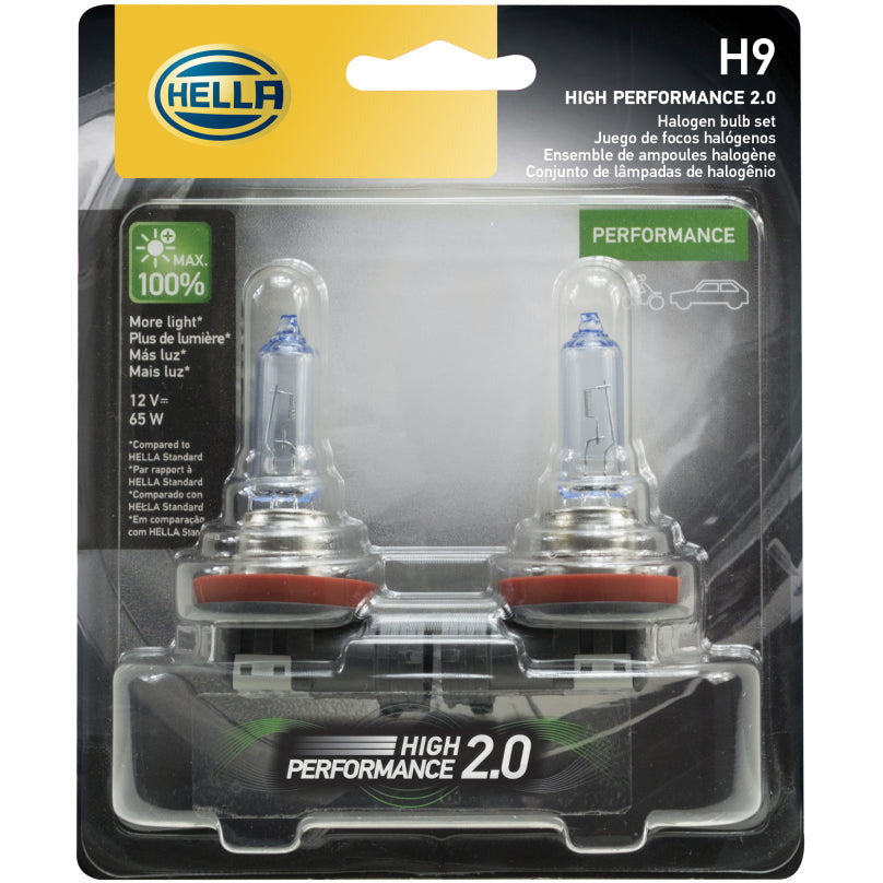 Hella H9 12V 65W PGJ19-5 HP 2.0 Halogen Bulbs Hella Bulbs