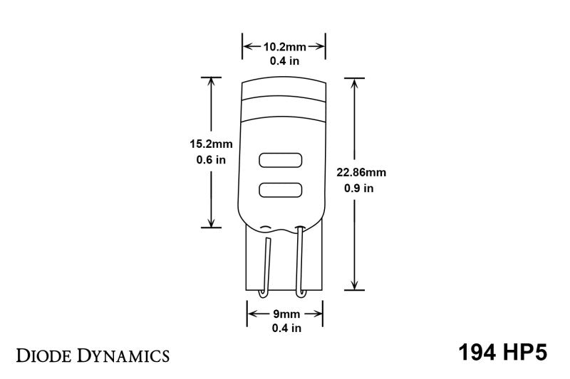 Diode Dynamics 194 LED Bulb HP5 LED - Cool - White (Single)