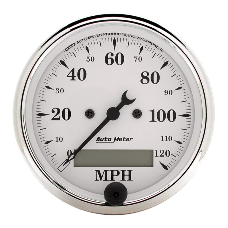 Autometer Old Tyme White 5 Piece Kit (MPH/FUEL/OILP/WTMP/BAT) 59-60 Chevy Car Direct-Fit Dash Kit AutoMeter Gauges