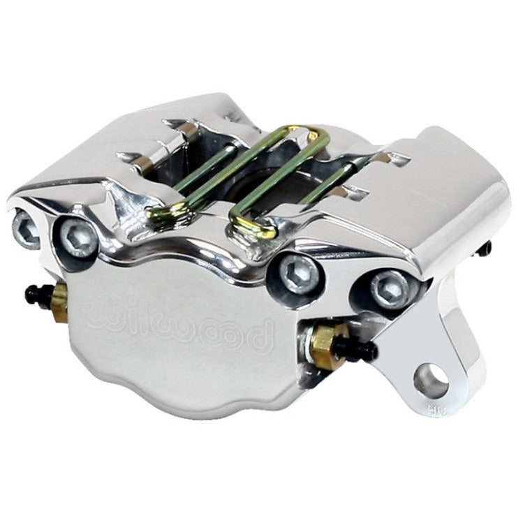 Wilwood Caliper-Polished Dynapro Single 3.75in Mount 1.75in Pistons .19in Disc Long Piston Wilwood Brake Calipers - Perf