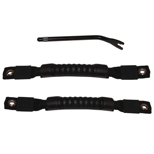 Rugged Ridge Door Pull Straps Black 97-06 Jeep Wrangler Rugged Ridge Hardware - Singles