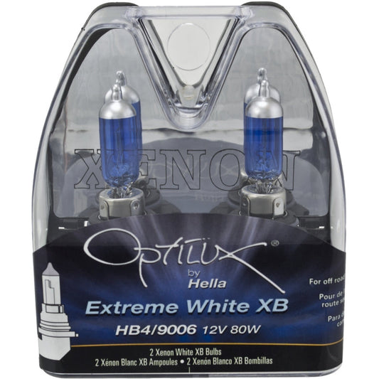 Hella Optilux XB White Halogen Bulbs HB4 12V 80W (2 pack) Hella Bulbs