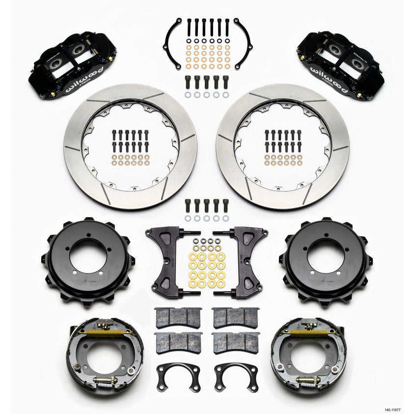 Wilwood Narrow Superlite 4R Rear Kit 12.88in Speedway Eng Floater w/ New Style End Wilwood Big Brake Kits