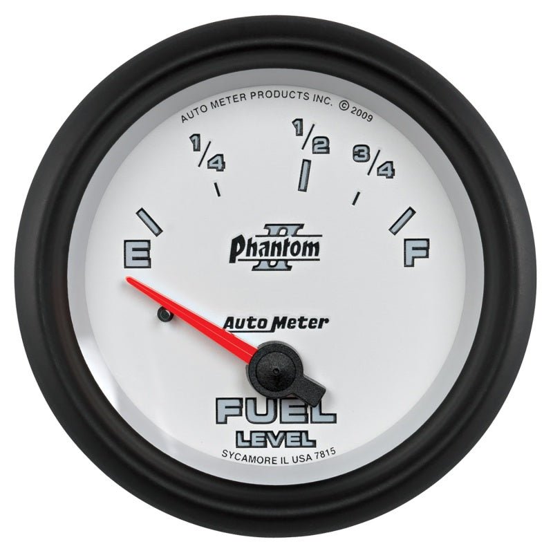 Autometer Phantom II 2-5/8in / 73 Ohms Empty - 10 Ohms Full Electrical Fuel Level Gauge AutoMeter Gauges