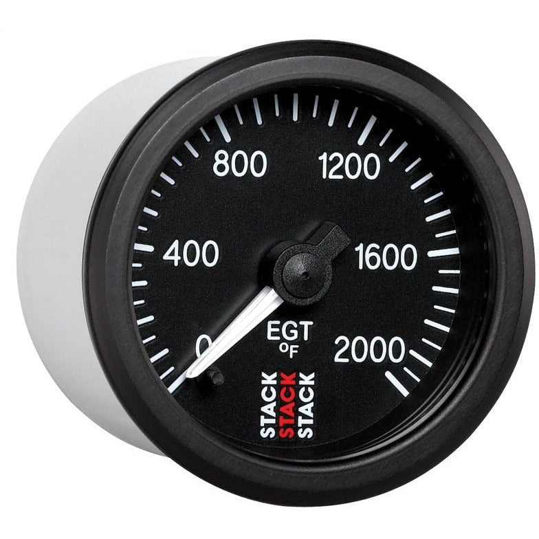 Autometer Stack 52mm 0-2000 Deg F Pro Stepper Motor Exhaust Gas Temp Gauge - Black AutoMeter Gauges