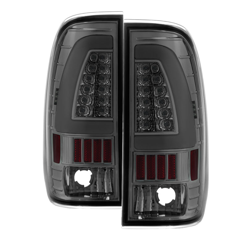 xTune Ford F150 Styleside 97-03 Light Bar LED Tail Lights - Smoke ALT-ON-FF15097-LBLED-SM SPYDER Tail Lights