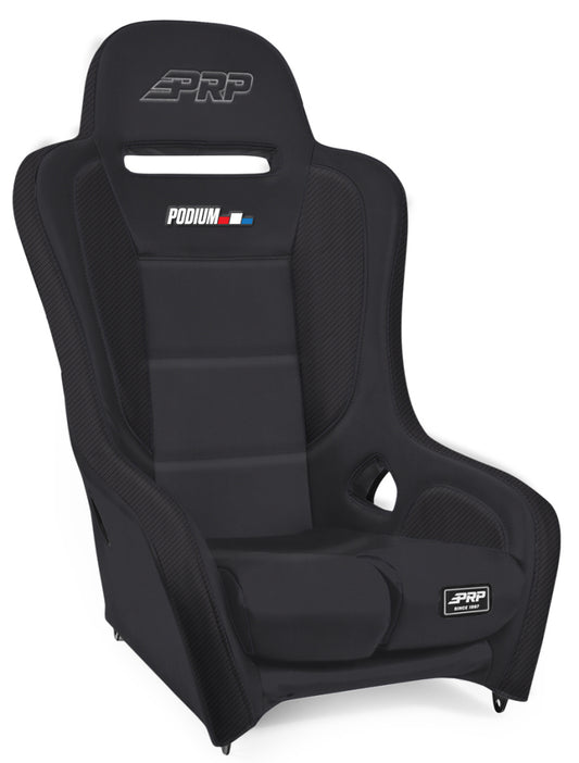 PRP Podium Elite Suspension Seat- Black Vinyl - Black