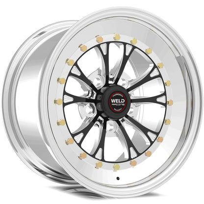 Weld Vitesse 15x6 / 5x4.75 BP / 3.5in. BS Black Wheel - Non-Beadlock Weld Wheels - Forged