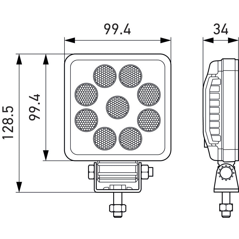 Hella ValueFit LED Work Light PS1000 LED MV CR LT Hella Work Lights