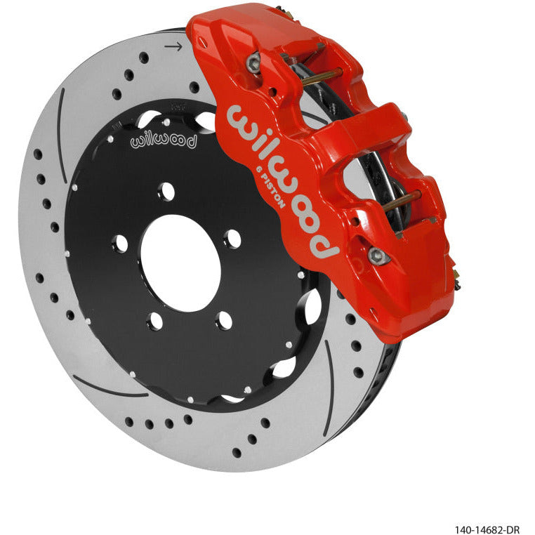 Wilwood AERO6 Front Big Brake Kit 14.00in Red 03-11 Crown Victoria Wilwood Big Brake Kits