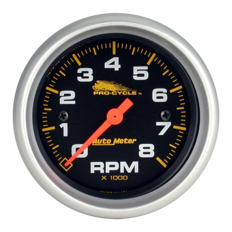 Autometer Pro-Cycle Gauge Tach 2 5/8in 8K Rpm 2&4 Cylinder Black AutoMeter Gauges