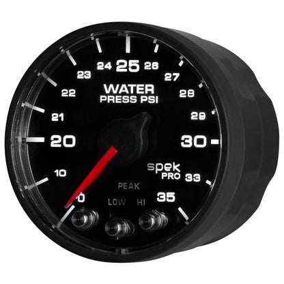 Autometer Spek-Pro - Nascar 2-1/16in Water Press 0- 35 psi Bfb Sp AutoMeter Gauges