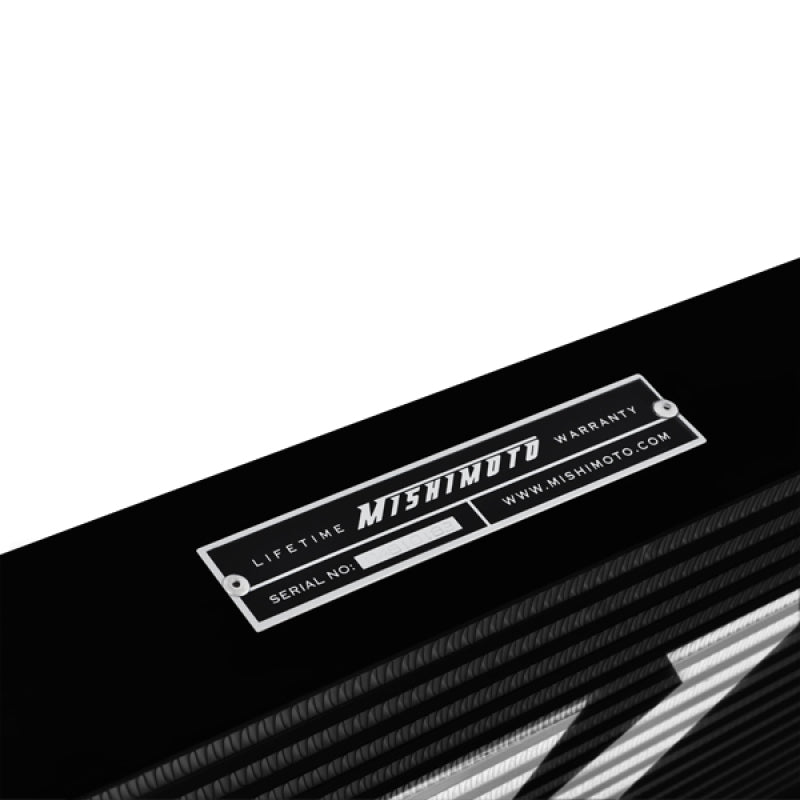 Mishimoto Universal Black R Line Intercooler Overall Size: 31x12x4 Core Size: 24x12x4 Inlet / Outlet Mishimoto Intercoolers