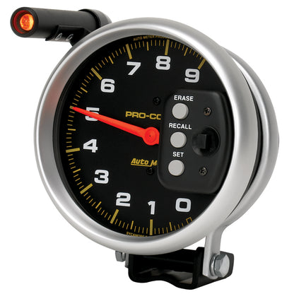 AutoMeter Gauge Tach 5in. 9K RPM Pedestal W/ Quick Lite & Peak Memory Pro-Comp AutoMeter Gauges