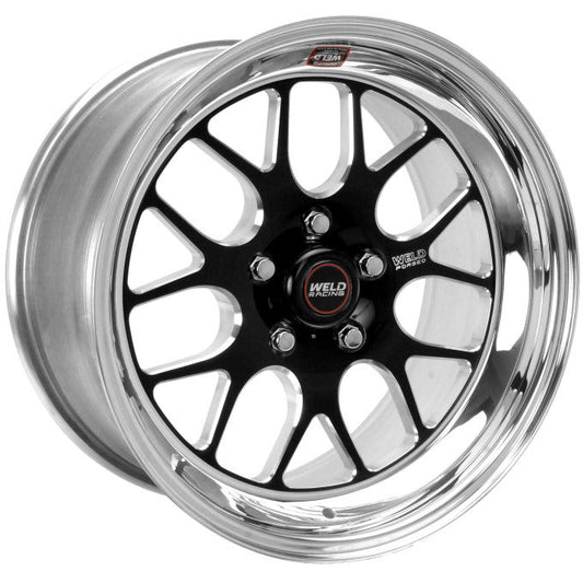 Weld S77 17x8 / 5x4.75 BP / 6.3in. BS Black Wheel (Medium Pad) - Non-Beadlock Weld Wheels - Forged