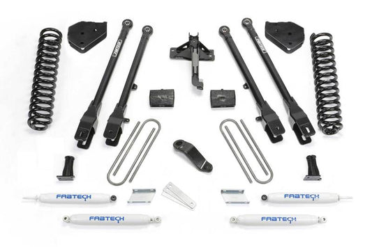 Fabtech 18 Ford F450/F550 4WD Diesel 6in 4Link Sys w/Coils & Perf Shks