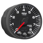 Autometer Spek-Pro Black 2 1/16 inch 8K RPM Tach w/ Shift Light and Peak Memory AutoMeter Gauges