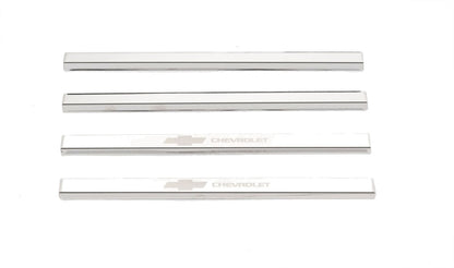 Putco 14-18 Chevy Silv LD - Regular Cab w/ CHEVROLET Etching (4pcs) SS Door Sills