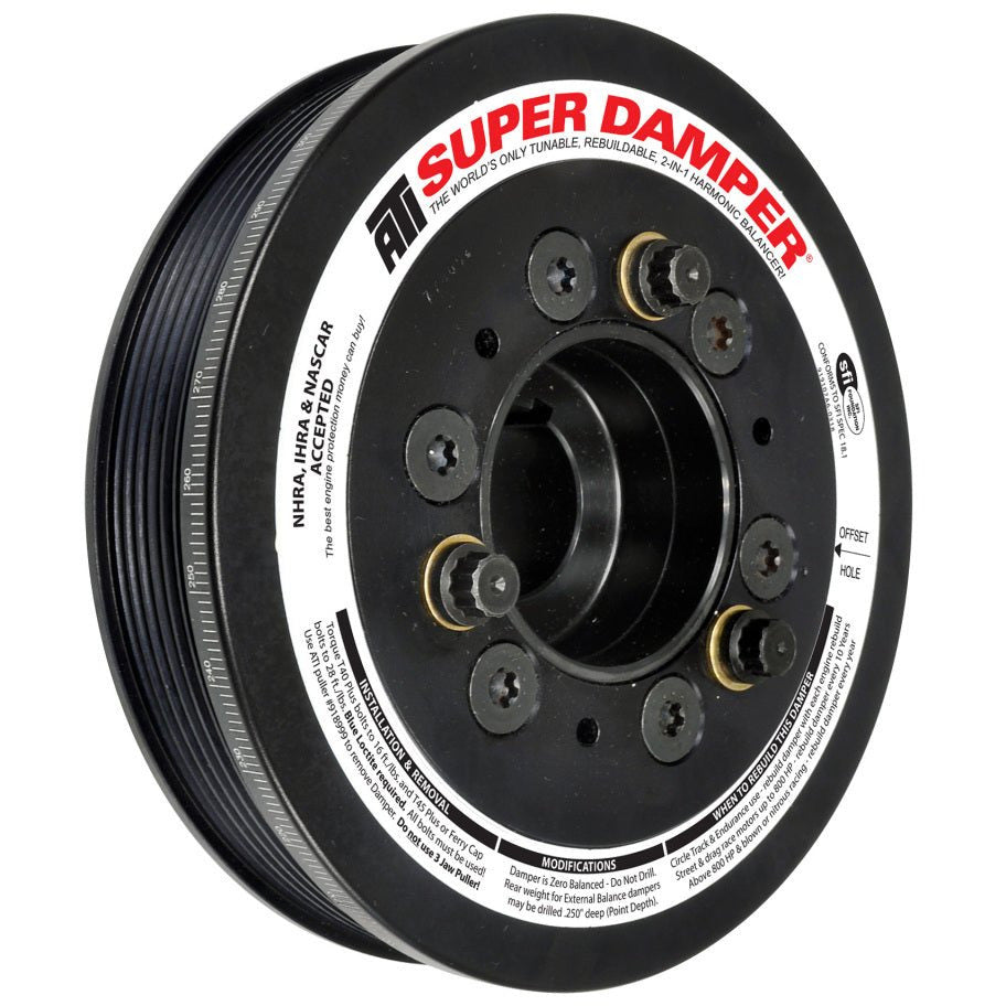 ATI Damper - 6.78in - Alum - 6 Grv - Toyota Supra - 94-98 - JZ80 - 15 Percent OD - Req gatK06077 ATI Crankshaft Dampers
