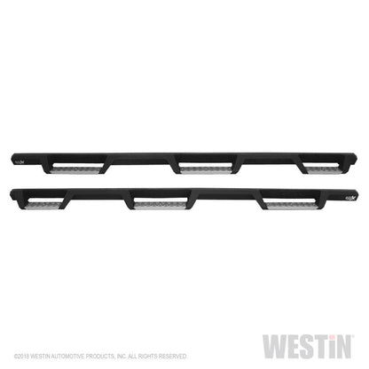 Westin/HDX 07-18 Chevrolet Silverado 1500 Crew (5.5ft) (Excl Classic) Drop WTW Nerf Step Bars - Blk