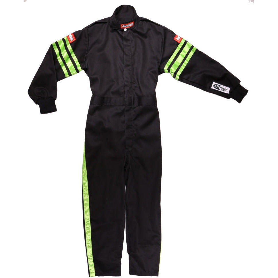 RaceQuip Green Trim SFI-1 JR. Suit - KXXS Racequip Racing Suits