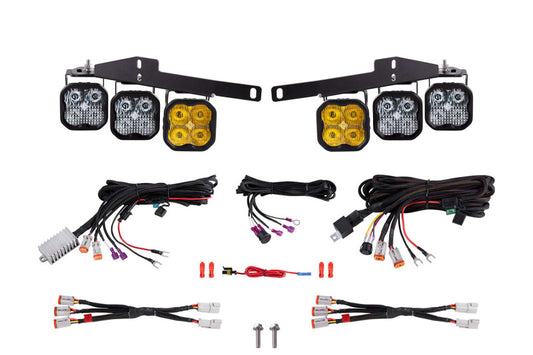 Diode Dynamics 17-20 Ford Raptor SS3 LED Fog Light Kit - Yellow Sport